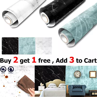 Marble Contact Paper Self Adhesive Peel & Stick Wallpaper PVC Kitchen Countertop • $10.95