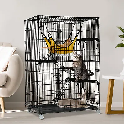 Cat Ferret Pet Small Chinchilla Pig Animal Rabbit Cage With Wheels Large Space • $96.99