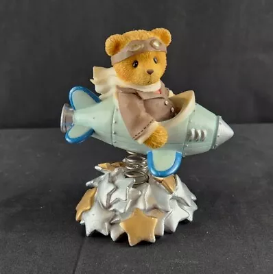 Milton  646/699 Cherished Teddies By Enesco - Boy In Plane - Moves - 1999 #F6 • $8.98