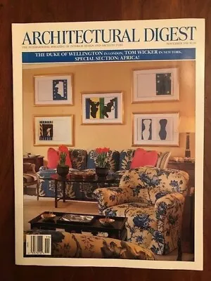 VINTAGE Architectural Digest Magazine November 1996  • $8.99