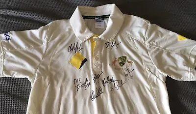 $500 • Buy Player Issue & Worn Australian Cricket Shirt Signed Phil Hughes, Smith, Clarke +