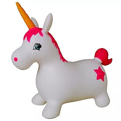 AppleRound Unicorn Bouncer With Hand Pump Inflatable Space Hopper Ride-on B... • $34.49