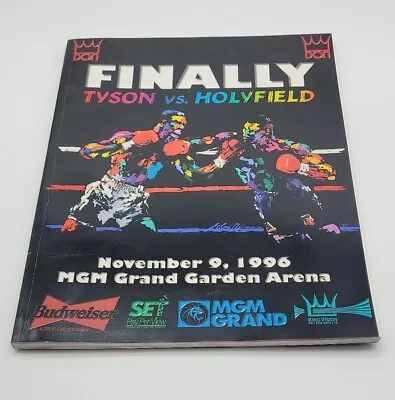 Mike Tyson Vs. Evander Holyfield Boxing Fight Program  Finally  • $22