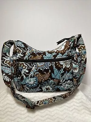 Vera Bradley  Java Blue Floral Print Shoulder Bag Purse • $21