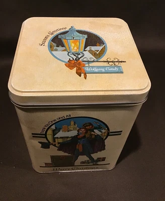 $6 • Buy Season's Greetings Wolfgang Candy Vintage Christmas Tin 6  X 4 1/4 