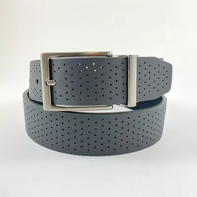 Nike Golf Men's Perforated Reversible Belt Size: 36 (fits W34) Grey/black 20186 • $24.95