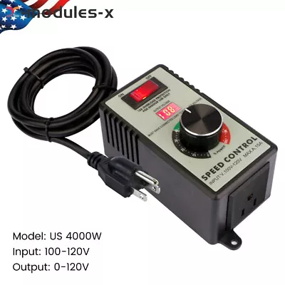 For Router Fan Variable Speed Controller Electric Motor AC 120V 4000W LED USA • $22.99