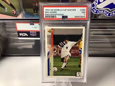 1994 Upper Deck World Cup Soccer Mia Hamm English/Spanish #268 PSA 7 • $25.99