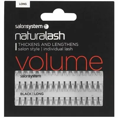 Salon System Black Flared Individual Lashes - Long - Faux Artificial Eyelashes • £5.49