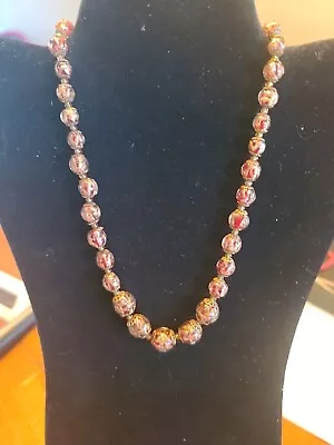 Moreno Millefiori  Blown Bead Necklace • $18