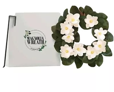 Magnolia Wreath 14” Gorgeous Greenery Grapevine Frame Home Decor W Wreath Hanger • $12