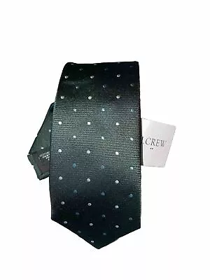 J Crew Tie Floral  100%  Silk Green With Dots New • $17