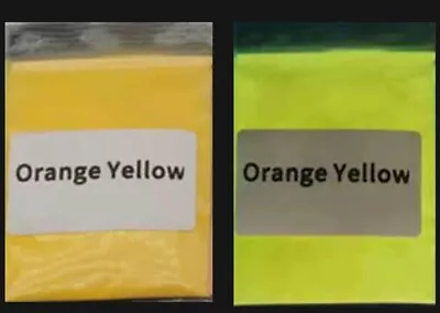 Luminous Orange Yellow Glow In Dark Pigment Powder Paint Nail Art Crafts • £1.59