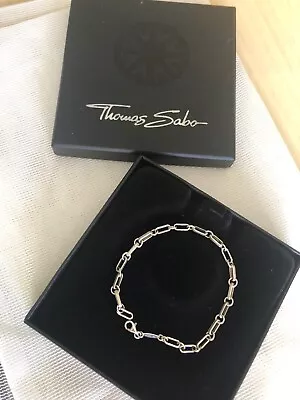 Genuine Unisex Thomas Sabo 925 Sterling Silver Link Chain Bracelet 🌻 22cm • $95