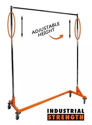 Heavy Duty Rolling Z Garment Rack - Orange Base • $98.93