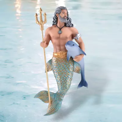 NEW ! December Diamonds HYDROS Dolphin Merman Ornament 2024 - IN STOCK • $49.95