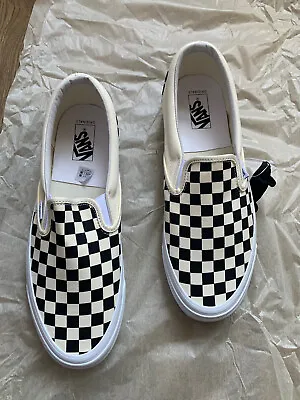 VANS OG Classic LX Checkerboard Canvas Slip-On Sneaker Size 10 Uk Mens Brand New • £64.99