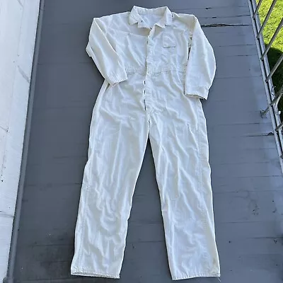 Vtg 1960s TWILL Red Kap White Jumpsuit Workwear Painters Sz 48L • $9.99