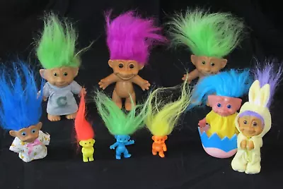 Vintage Lot Of 9 Troll Dolls • $9.99