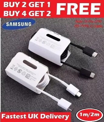 £3.59 • Buy Genuine 1m 2m Samsung Galaxy Type C To C Note S20 Super Fast USB C Charger Cable