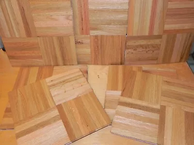 NATURAL GLOSS OAK PARQUET FLOOR 10 SQUARE FOOT LOT FOAMBACK 12x12x7/16 HARTCO • $1000