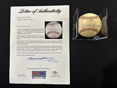 1968 Yankees Team Signed Baseball - Mickey Mantle Bobby Cox +13 W/ PSA COA • $499.95