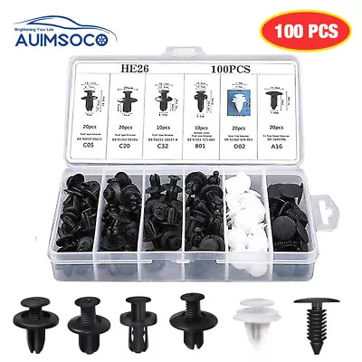 100pcs For Kia Hyundai Set Bumper Fender Liner Push Type Retainer Clips Fastener • $14.99