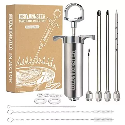 BBQ Meat Injector Syringe Kit With Marinade Injector Needle For BBQ Grill Smoker • $32.35