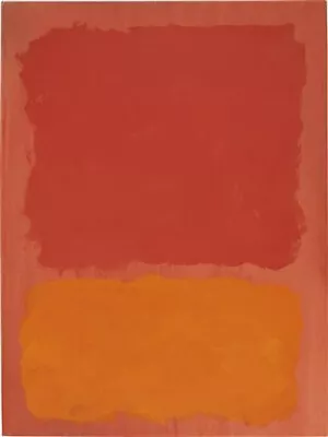 Handmade Oil Painting Reproduction Red And Orange On Salmon By Mark Rothko MR037 • $69