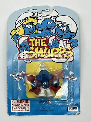 VTG The Smurfs Collectible Figure W/ Wing Glider Peyo Schleich Irwin New On Card • $34.99