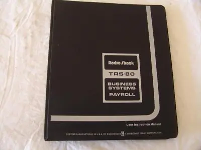 $19.95 • Buy TRS-80 Model 1 Software - BUSINESS SYSTEMS PAYROLL 8 X Cassettes In Orig Binder