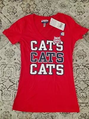 New Arizona Wildcats V Neck Cats T-Shirt Juniors Size Medium U Of A Bookstores • $4.50