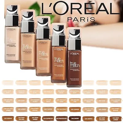 L'Oreal Paris True Match Liquid Foundation Available In 40 Shades SPF 17 30ml • £9.99