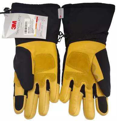3M Thinsulate CCBETTER Ski Snow Gloves Medium Waterproof Touchscreen Cowhide • $16.95