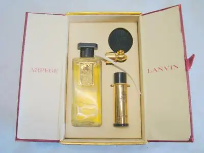 Vintage LANVIN ARPEGE Perfume Extract With Atomizer + Purse Travel Bottle Set • $34.03