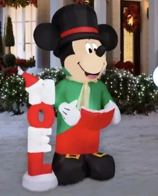 Disney 7-ft Lighted Mickey Mouse Christmas Inflatable Noel Fast Shipping • $87.99