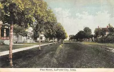 LaPorte City Iowa Pine Street Vintage Postcard AA8652 • $10