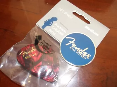 NEW Fender 351 Premium Celluloid Guitar Picks (12) Medium - RED MOTO • $13.88