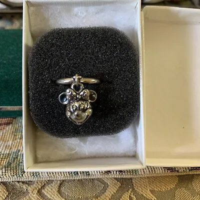 Minnie Mouse Ring Silver Unique Dangle Ring In Excellent Preowned Condition • $30