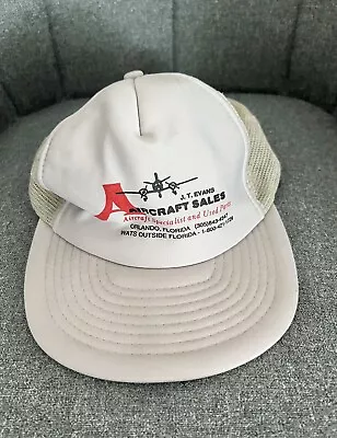 Vintage Aviation Trucker Hat - JT Evans Aircraft Sales Orlando FL Piper Cessna • $13