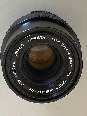 Minolta MC Rokkor-QE F3.5 100mm Macro Lens - As Is - See Description • $59.99