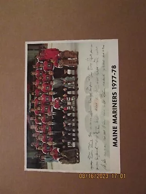 AHL Maine Mariners Vintage 1977-78 Facsimile Autographed Hockey Team Photo • $40