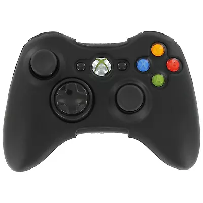 Xbox 360 Controller Skin Silicone Cover Rubber Grip Protective Case Black • £3.68