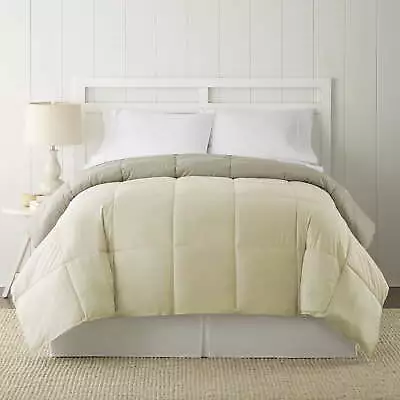 Modern Threads Reversible Ivory & Beige Adult Down Alternative Comforter Twin • $30.66