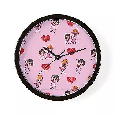 CafePress I Love Lucy: Pattern Unique Decorative 10  Wall Clock (1905354723) • $29.99