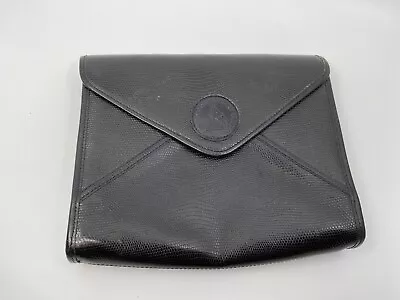 Vintage Francois Marot Paris Leather Clutch / Shoulder Bag Envelope Style Black • $19.25