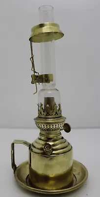 £34.95 • Buy Antique Veritas Efsca Works Chamber Oil Lamp Complete With Funnel & Shade Adjust