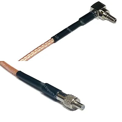 RG316 CRC9 MALE ANGLE To TS-9 Female RF Cable Rapid-SHIP LOT • $13.49