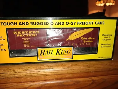  MTH RAIL KING  30-7444  WESTERN PACIFIC BOXCAR  Rides Like A Feather NEW!! • $25