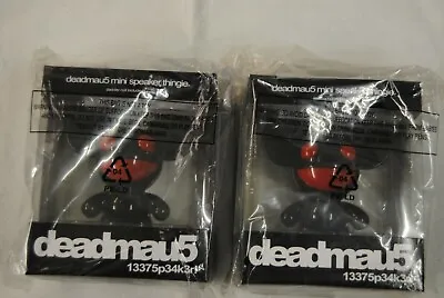2 X DEADMAU5 BLACK & RED MINI SPEAKER THINGIE NEW OFFICIAL MP3 IPOD PHONE RARE • £14.99